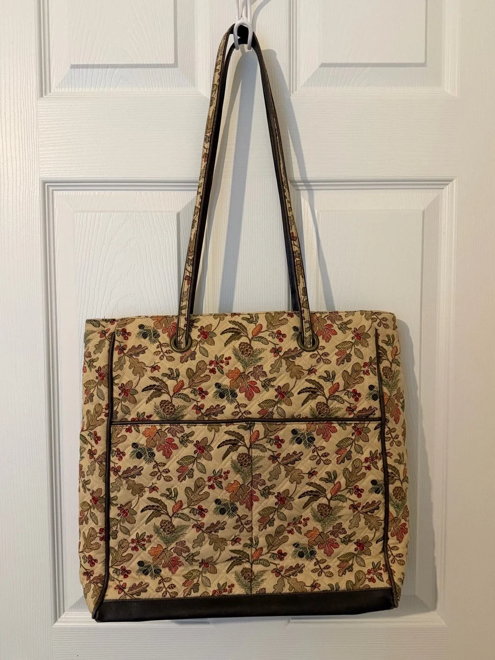 Longaberger Fall Floral Tapestry Tote